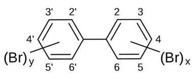 Công thức cấu tạo tổng quát của polybrom biphenyl 