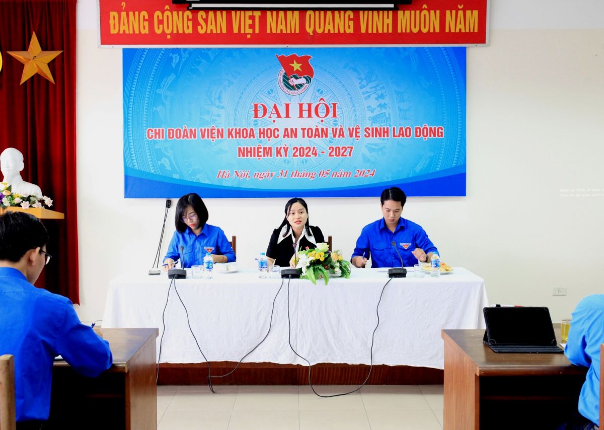 Đại hội Chi đo&agrave;n Thanh ni&ecirc;n Viện Khoa học An to&agrave;n v&agrave; Vệ sinh lao động nhiệm kỳ 2024 &ndash; 2027