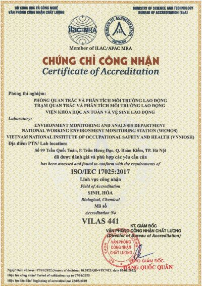 Chứng nhận VILAS 17025