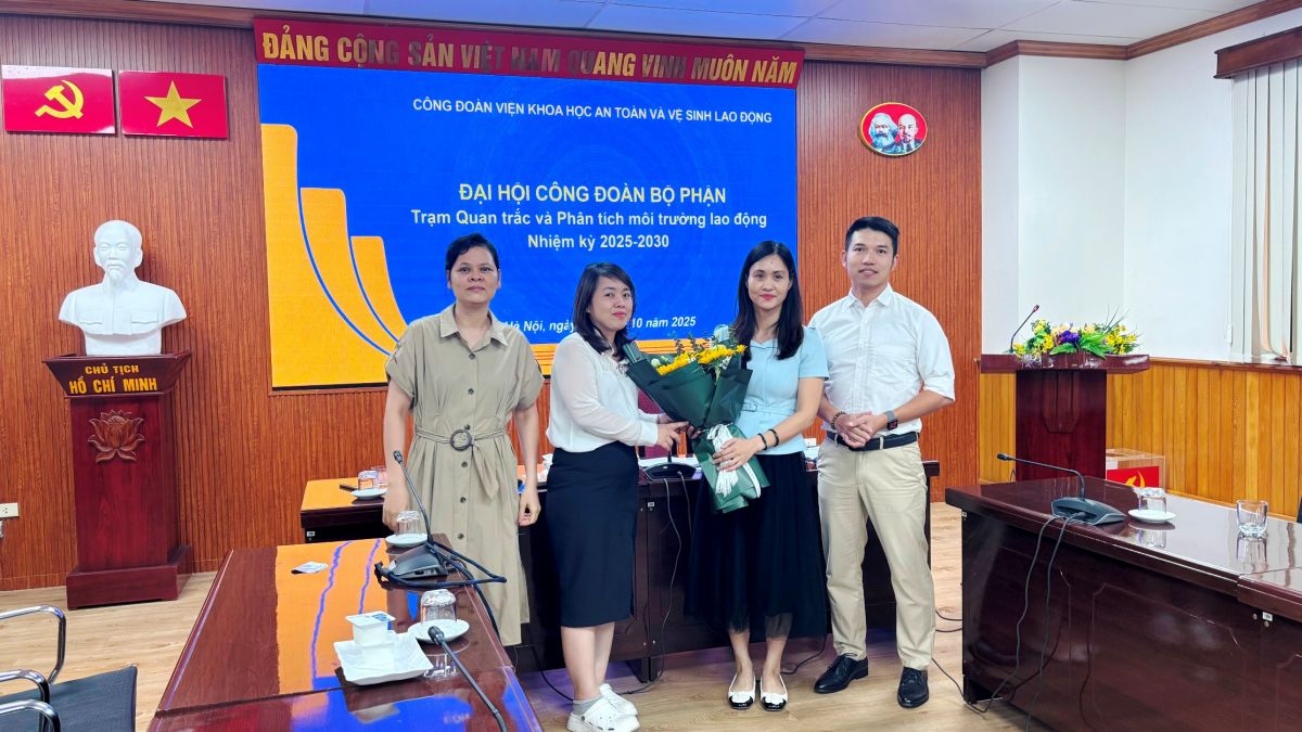 Đại hội C&ocirc;ng đo&agrave;n bộ phận Trạm Quan trắc v&agrave; Ph&acirc;n t&iacute;ch m&ocirc;i trường lao động nhiệm kỳ 2025-2030